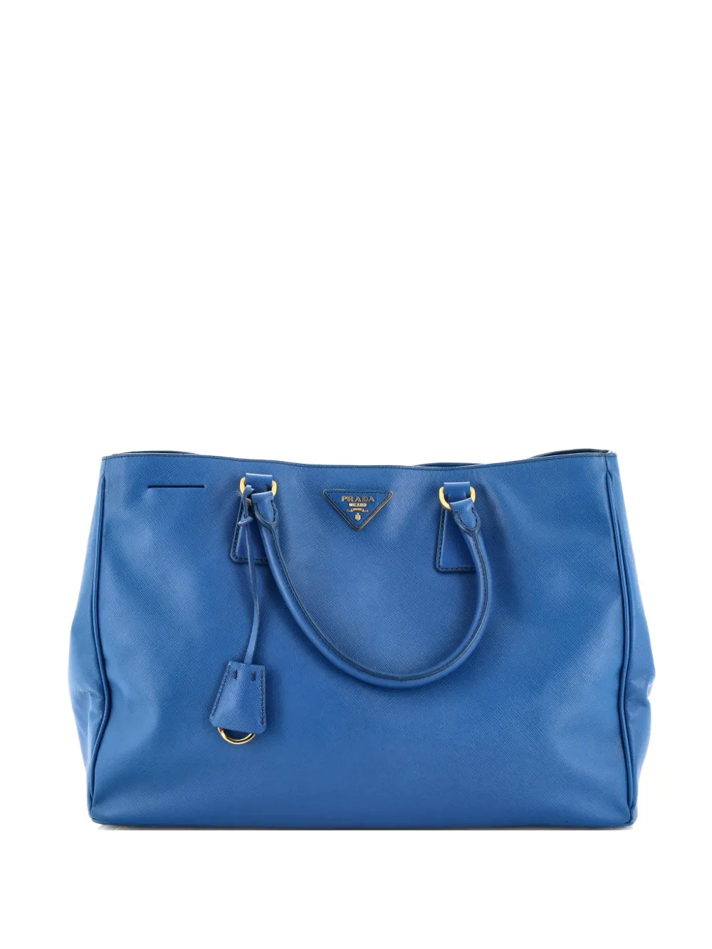 Click to view more detailed imagery on our partner's website Pre-owned Prada Lux Open Saffiano Leather Large Tote Bag In Blue