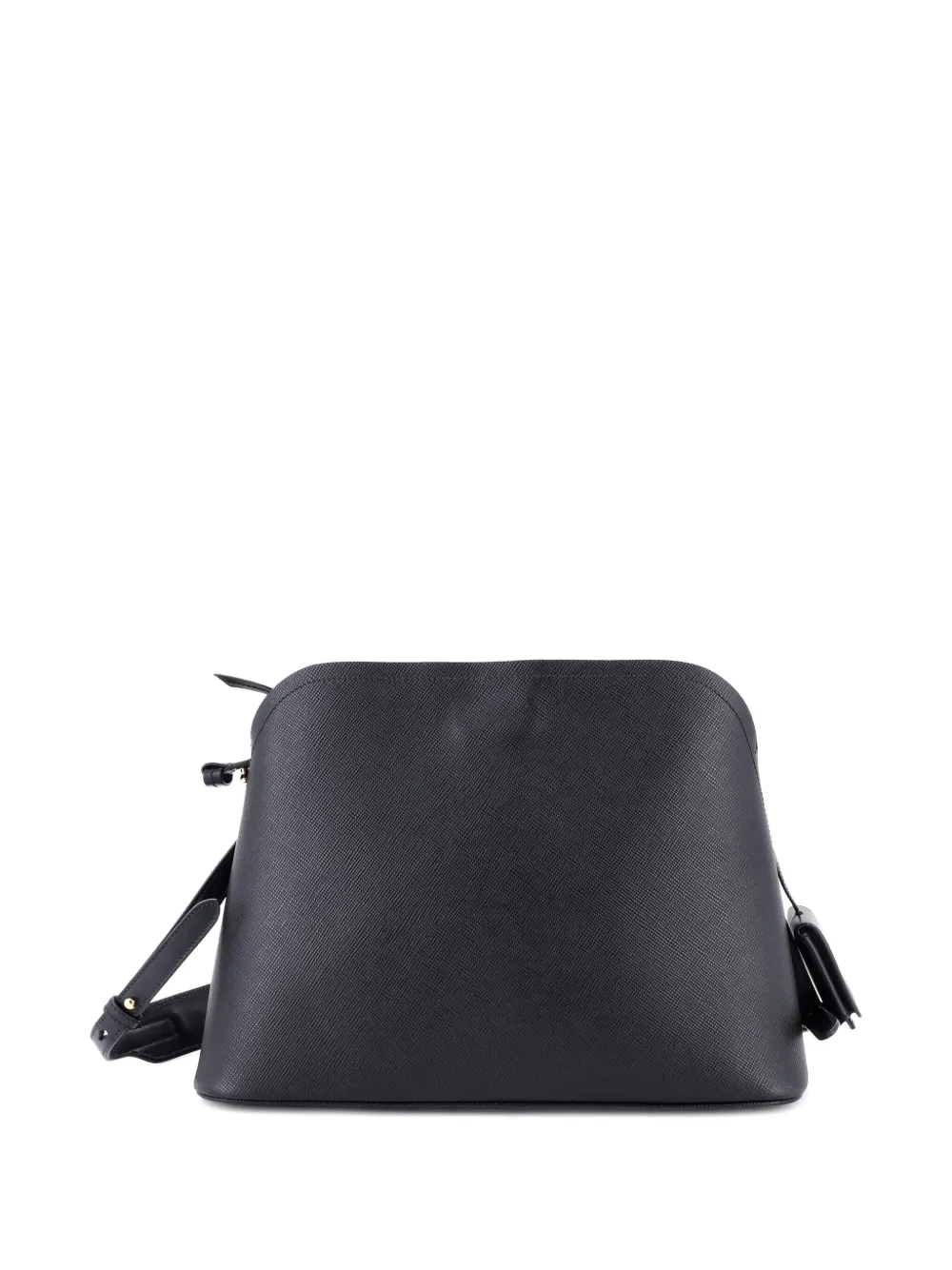 Pre-owned Prada Matinee Bag Saffiano Leather Medium Shoulder Bag In Black