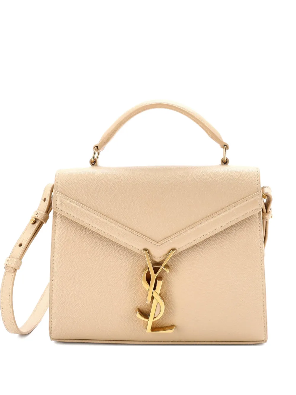 Saint Laurent Pre-Owned Cassandra Top Handle Bag Leather Mini shoulder bag | Neutrals | Image 1
