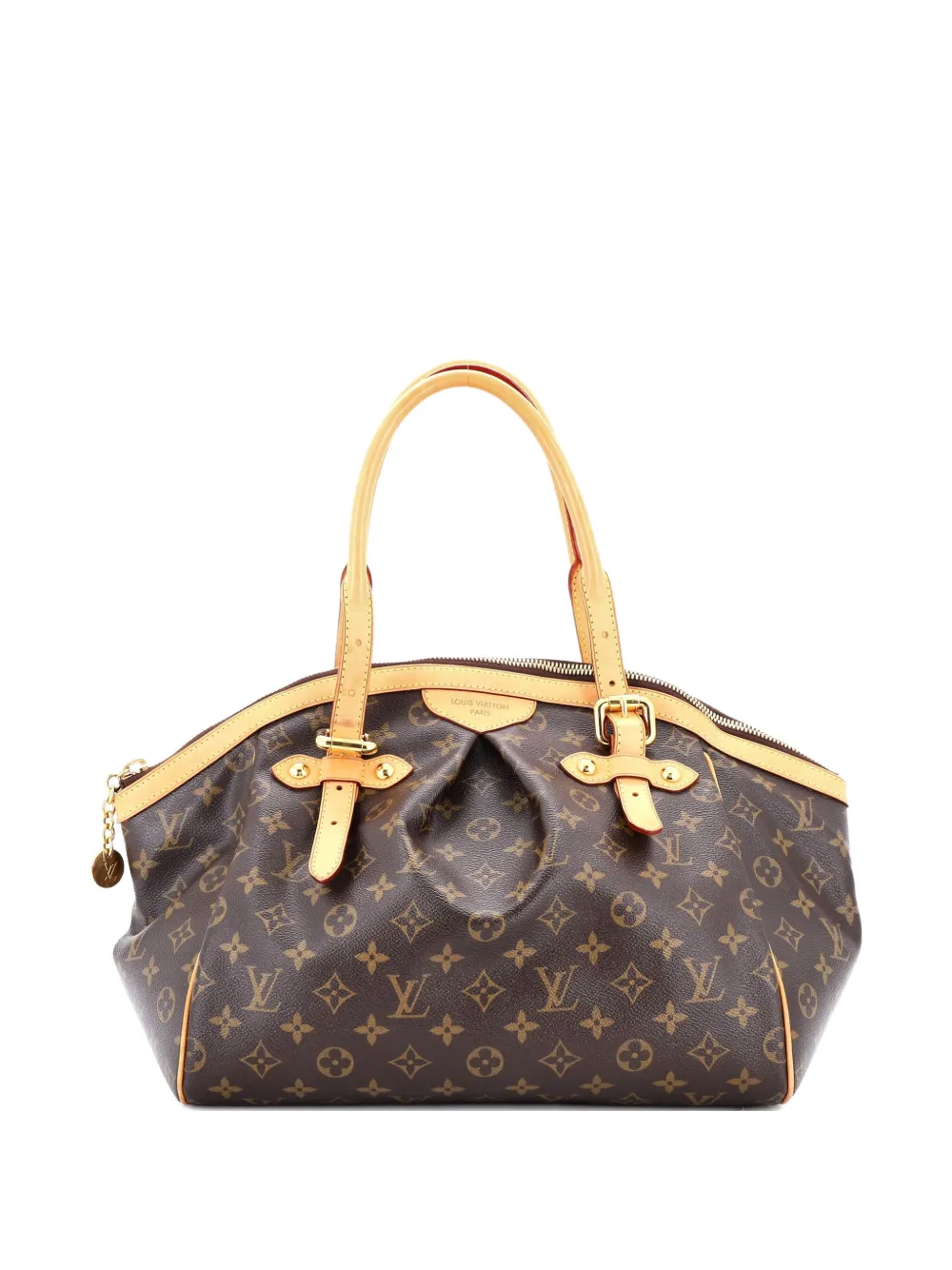 Pre-owned Louis Vuitton Tivoli Handbag Monogram Canvas Gm Satchel In Brown