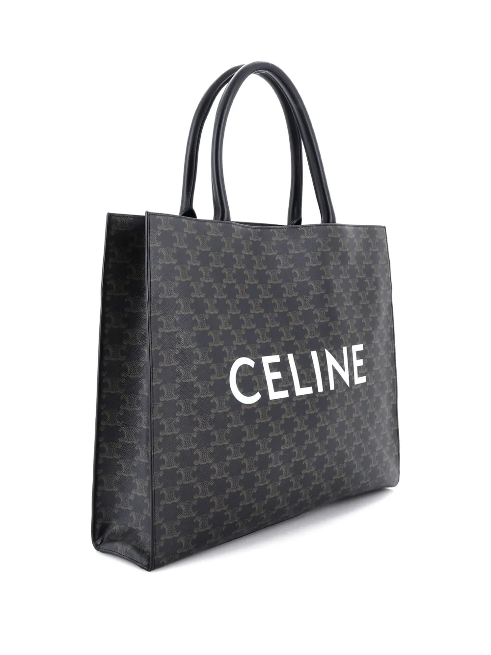 Celine Pre-Owned Horizontal Logo Cabas Triomphe Coated Canvas tote bag | Brown | Image 1