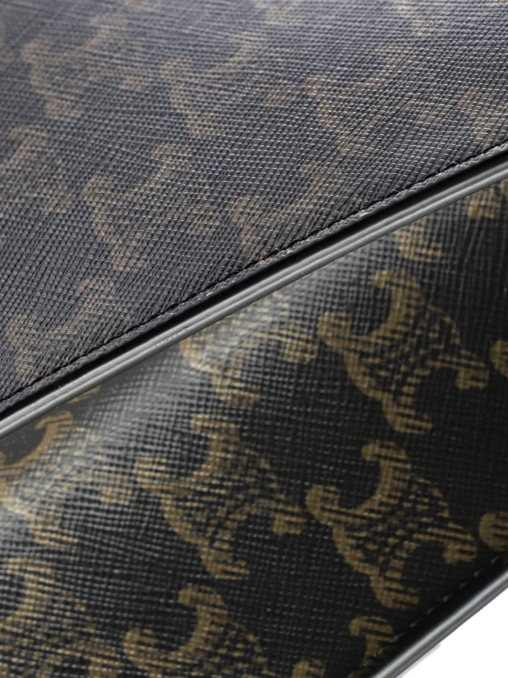 CELINE Pre-owned Horizontal Logo Cabas Triomphe Coated Canvas Tote Bag In Brown