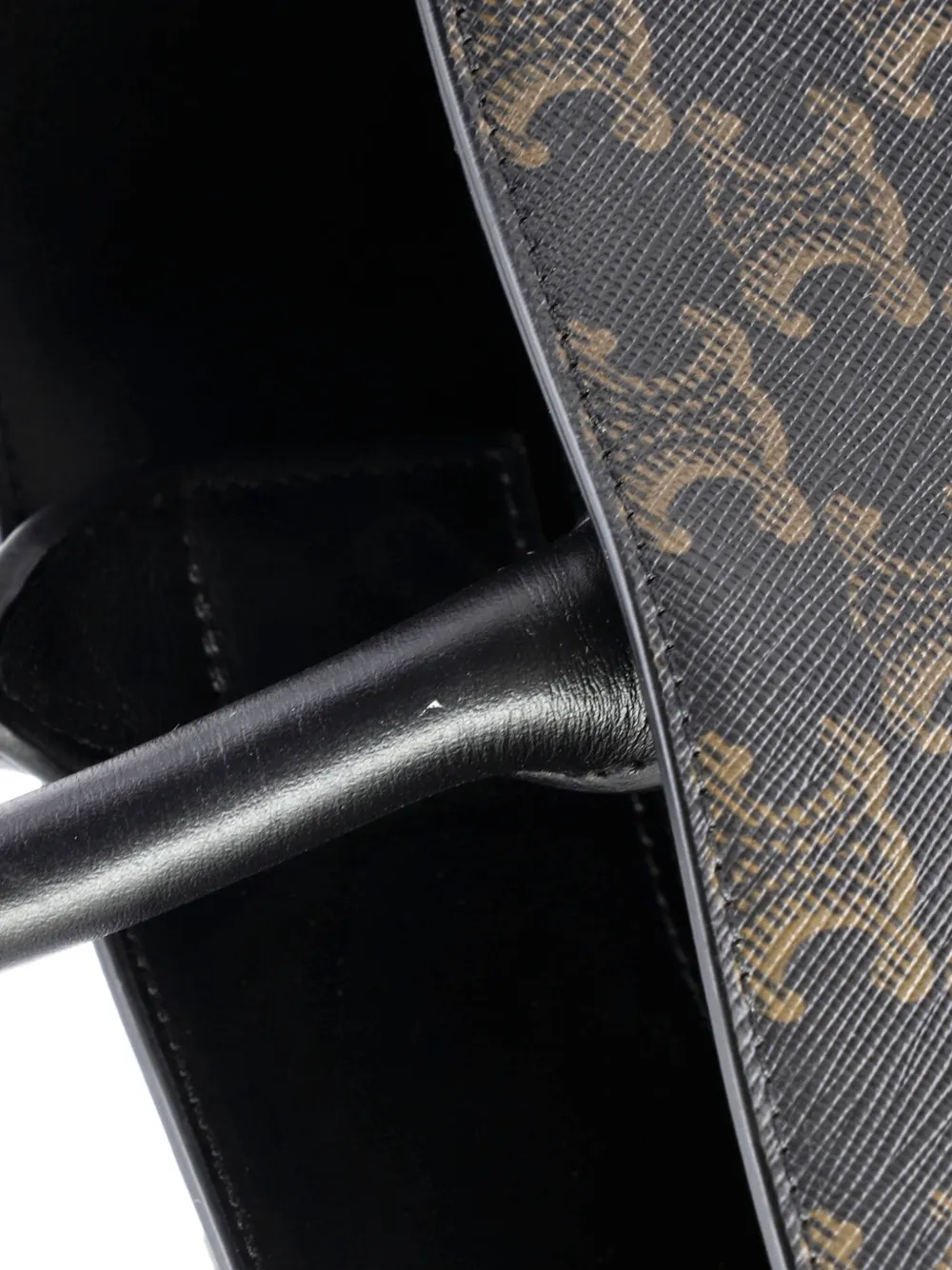 CELINE Pre-owned Horizontal Logo Cabas Triomphe Coated Canvas Tote Bag In Brown