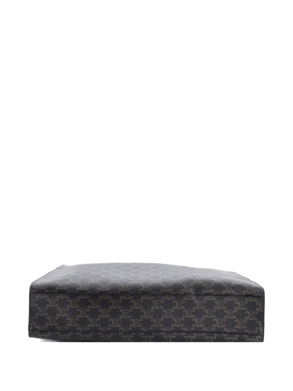 CELINE Pre-owned Horizontal Logo Cabas Triomphe Coated Canvas Tote Bag In Brown