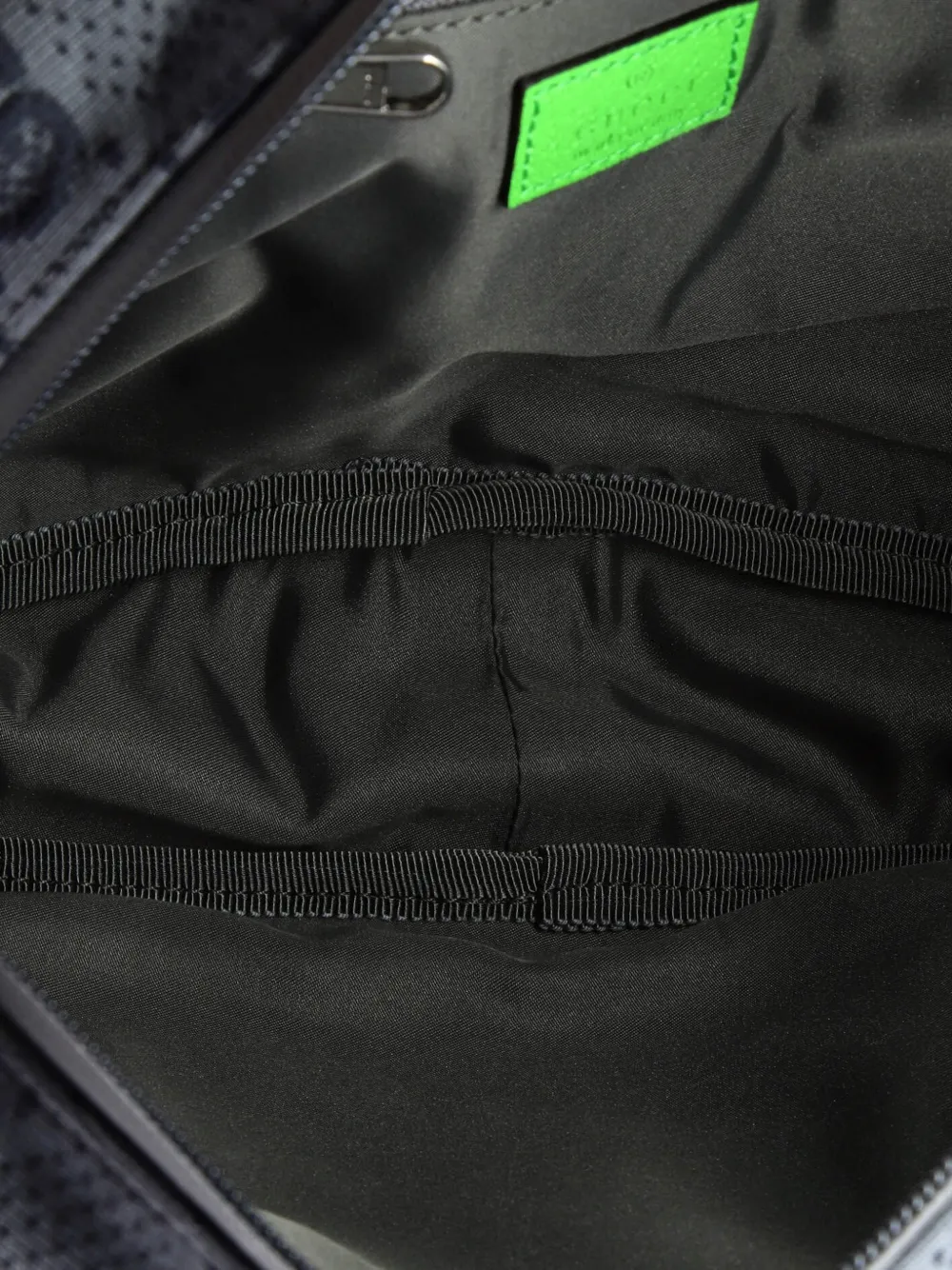 Pre-owned Gucci Buckle Flap Chest Strap Gg Fabric With Rubber Backpack In Multi