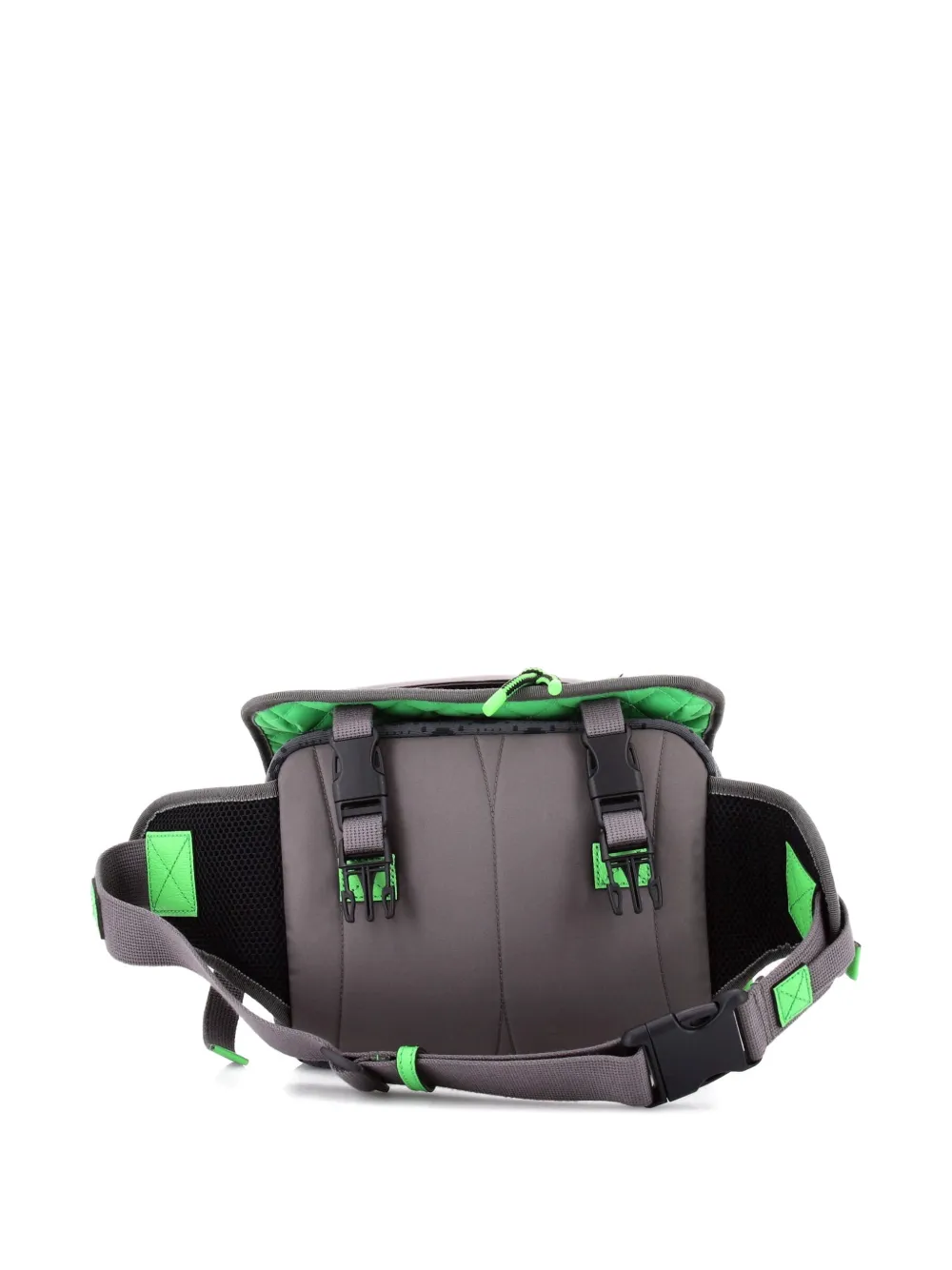 Pre-owned Gucci Buckle Flap Chest Strap Gg Fabric With Rubber Backpack In Multi