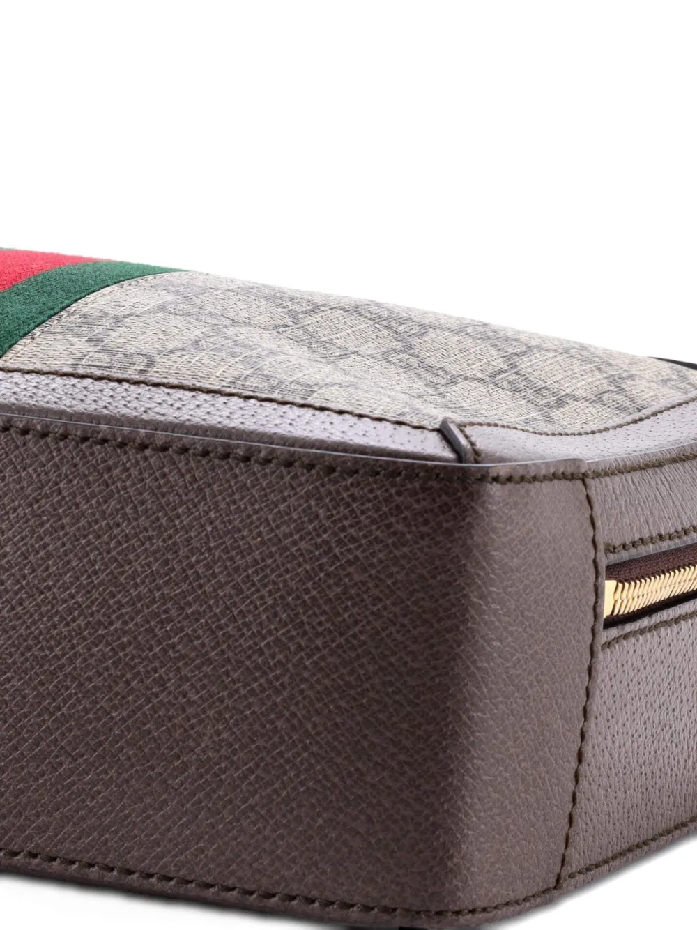 GUCCI Pre-owned Ophidia Zip Around Camera Bag Gg Coated Canvas Small Shoulder Bag In Brown