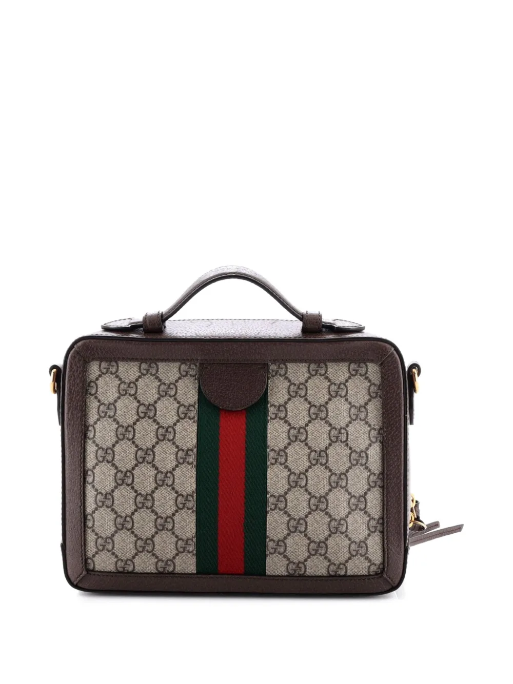 Click to view more detailed imagery on our partner's website Pre-owned Gucci Ophidia Zip Around Camera Bag Gg Coated Canvas Small Shoulder Bag In Brown