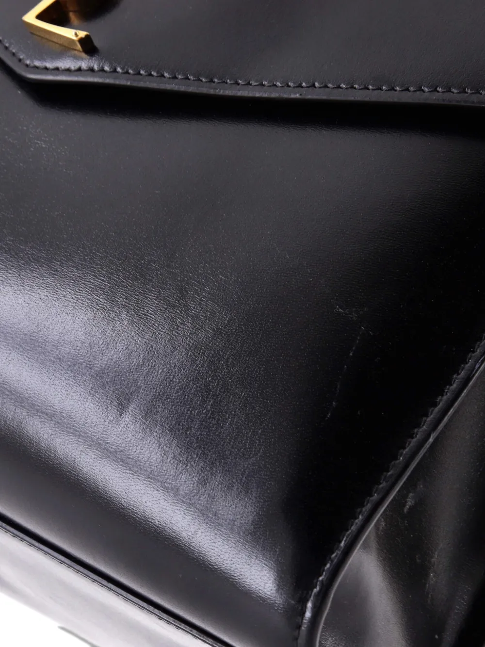 SAINT LAURENT Pre-owned Uptown Leather Medium Tote Bag In Black