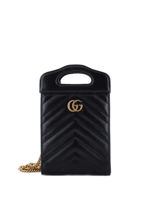 Gucci Pre-Owned GG Marmont Top Handle Convertible Chain Tote Matelasse Leather Mini crossbody bag