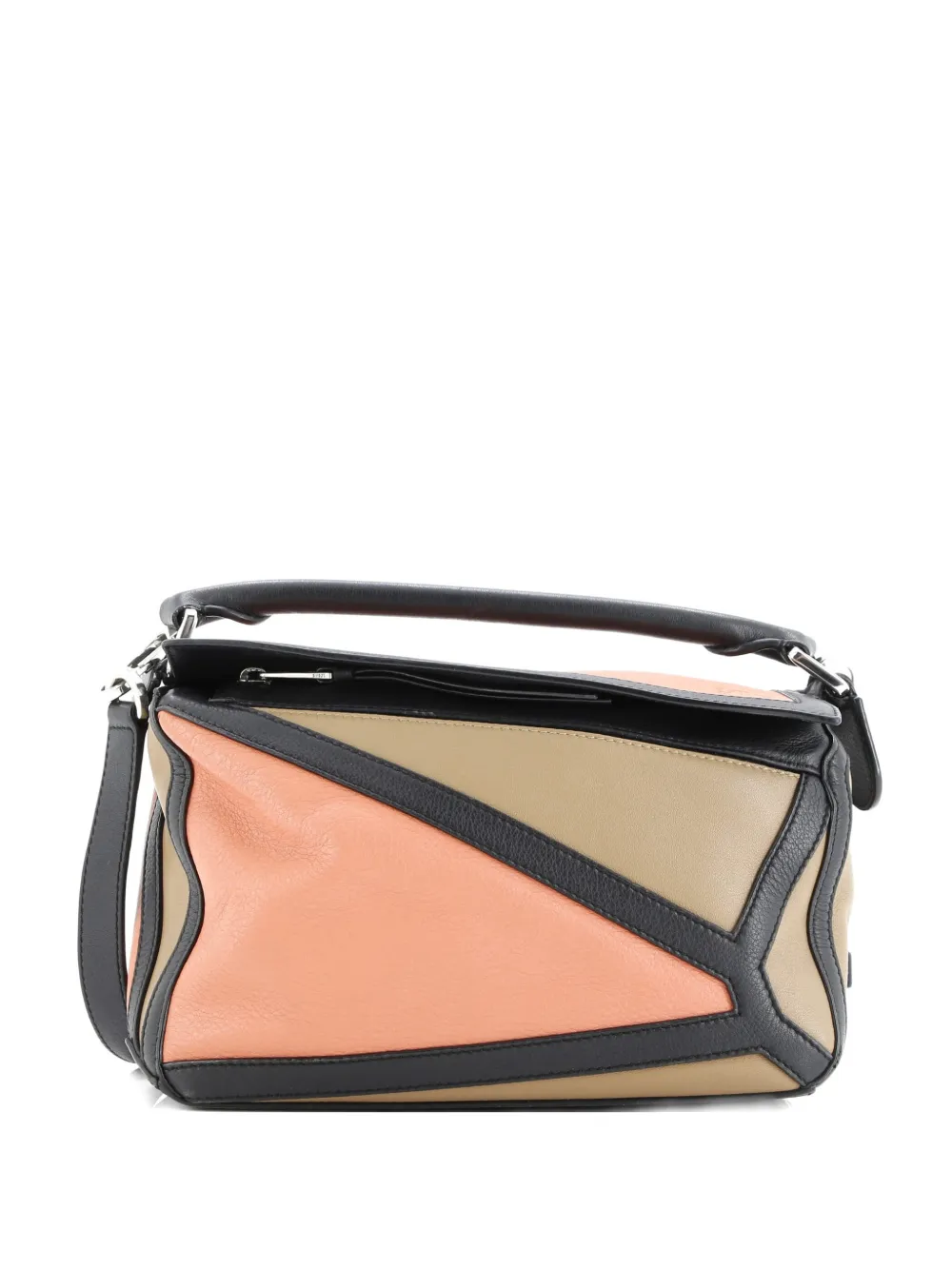 Pre-owned Loewe Puzzle Bag Leather Medium Shoulder Bag In Pink