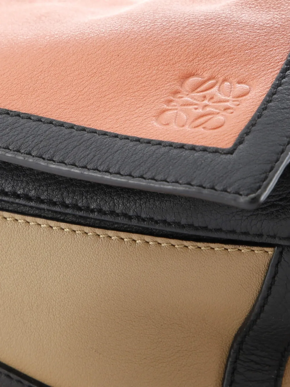 Pre-owned Loewe Puzzle Bag Leather Medium Shoulder Bag In Pink