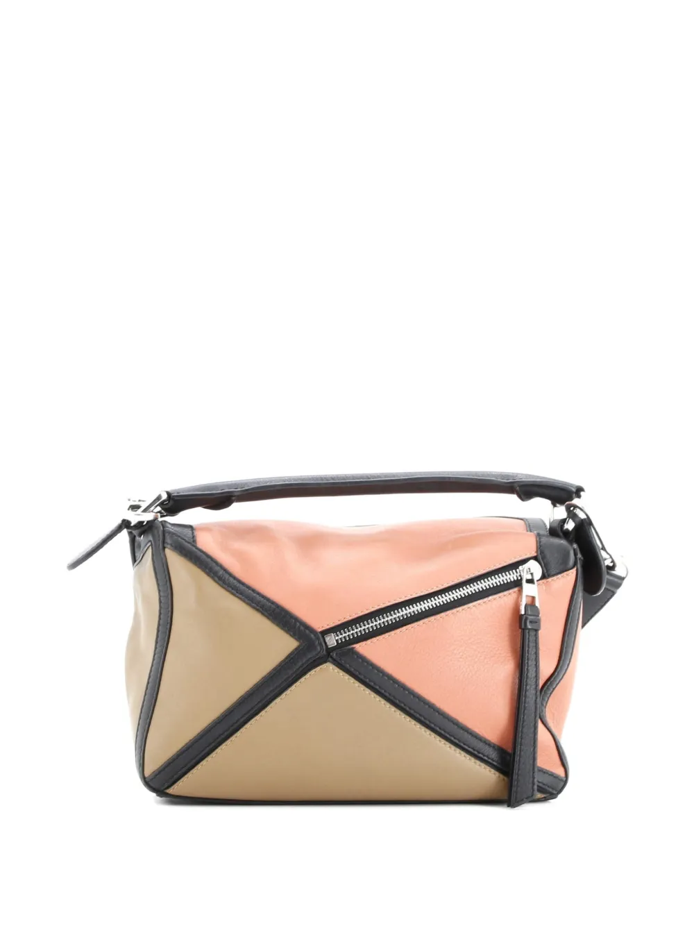 Pre-owned Loewe Puzzle Bag Leather Medium Shoulder Bag In Pink