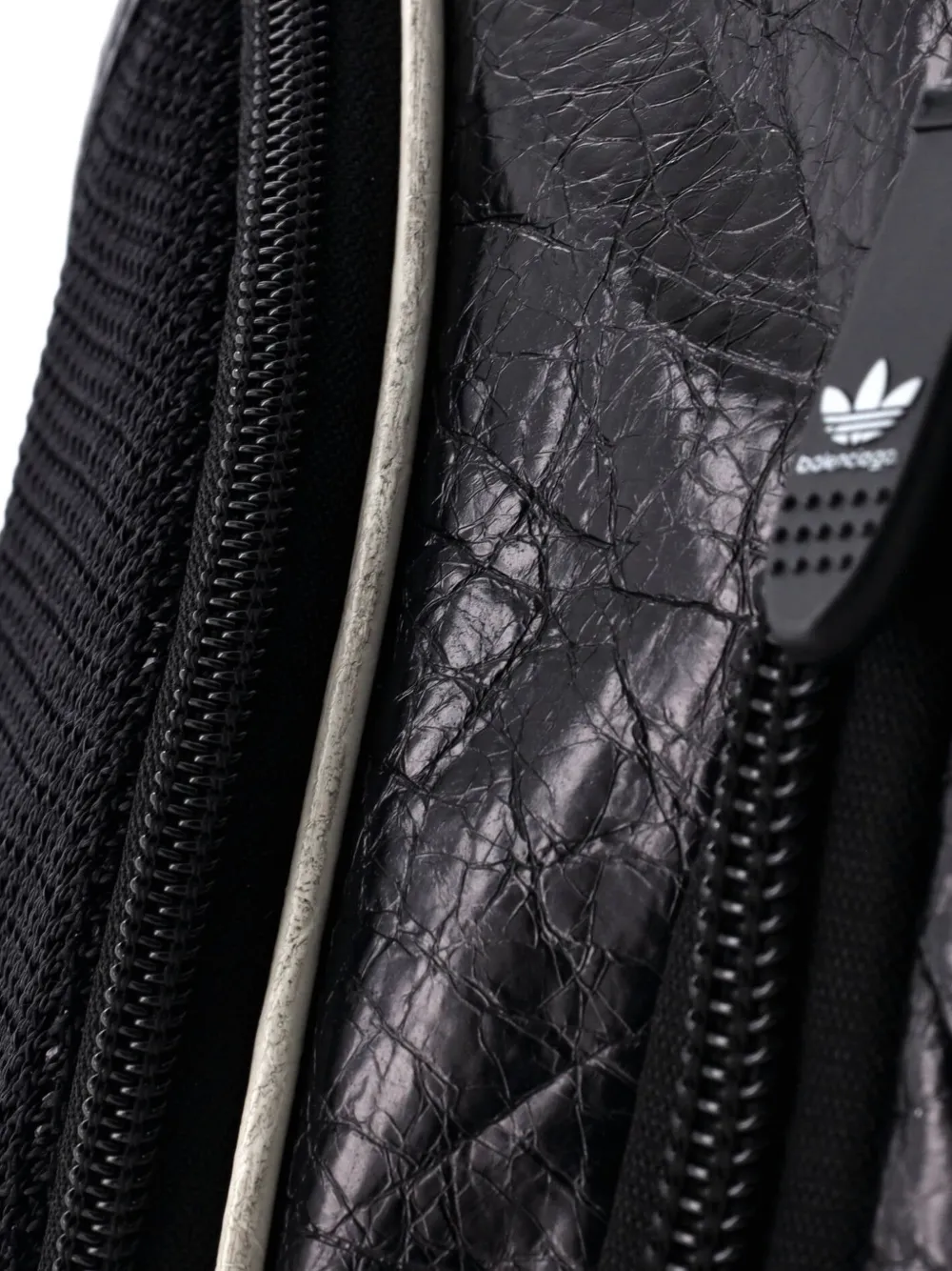 Pre-owned Balenciaga X Adidas Leather Small Backpack In Black