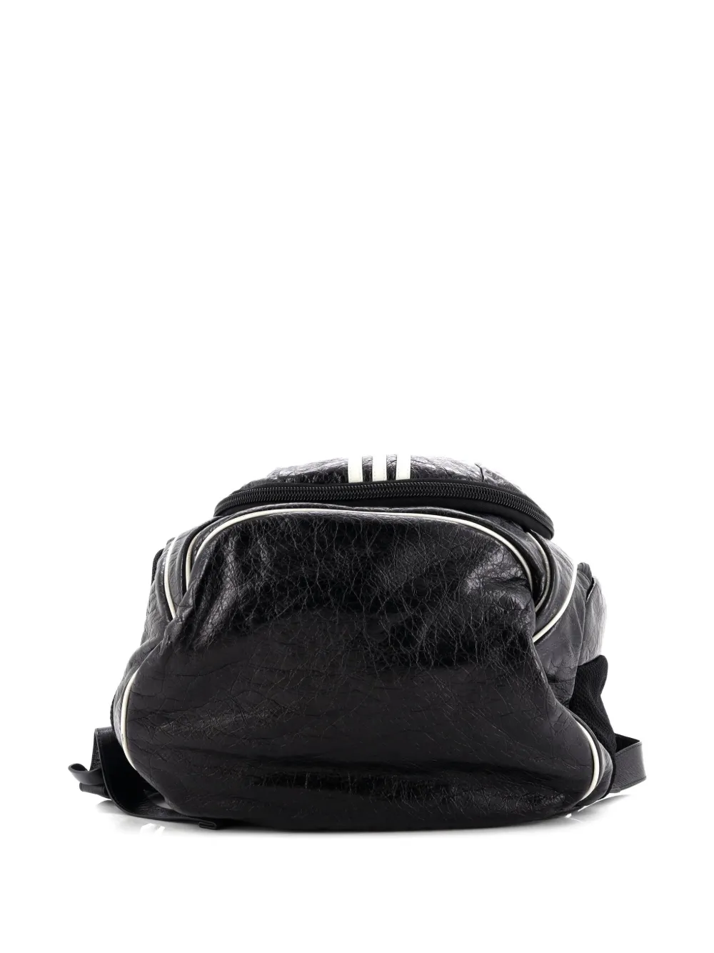 Pre-owned Balenciaga X Adidas Leather Small Backpack In Black