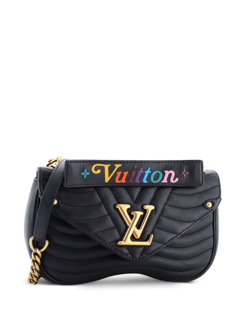 Louis Vuitton Pre-Owned New Wave Chain Bag Quilted Leather MM crossbody bag - Nero