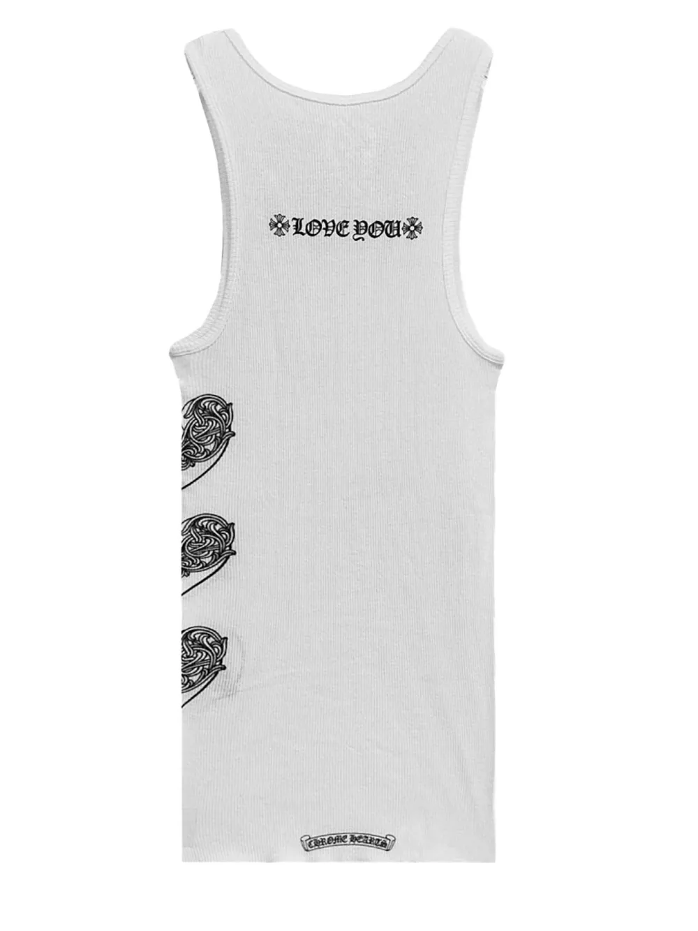Chrome Hearts Tanktop met hartprint - Wit