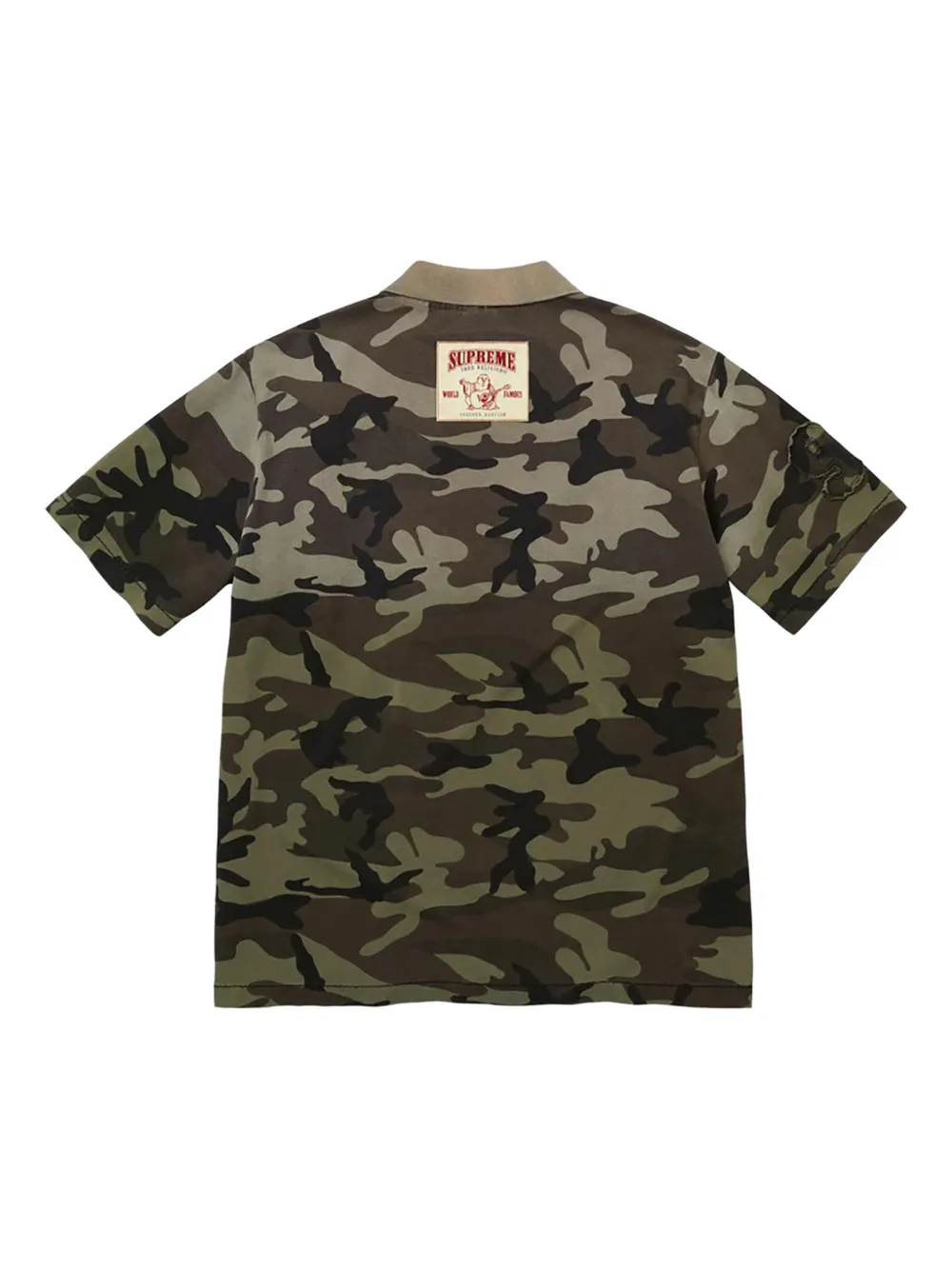 Supreme x True Religion poloshirt met camouflageprint - Groen