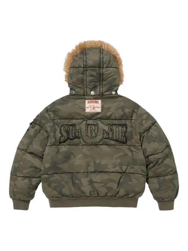 Supreme カモフラージュ パデッドジャケット | グリーン | FARFETCH JP