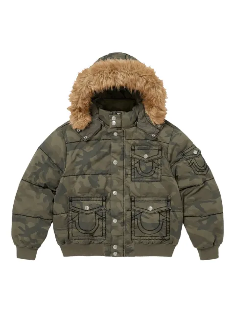 Supreme chamarra capitonada con motivo militar