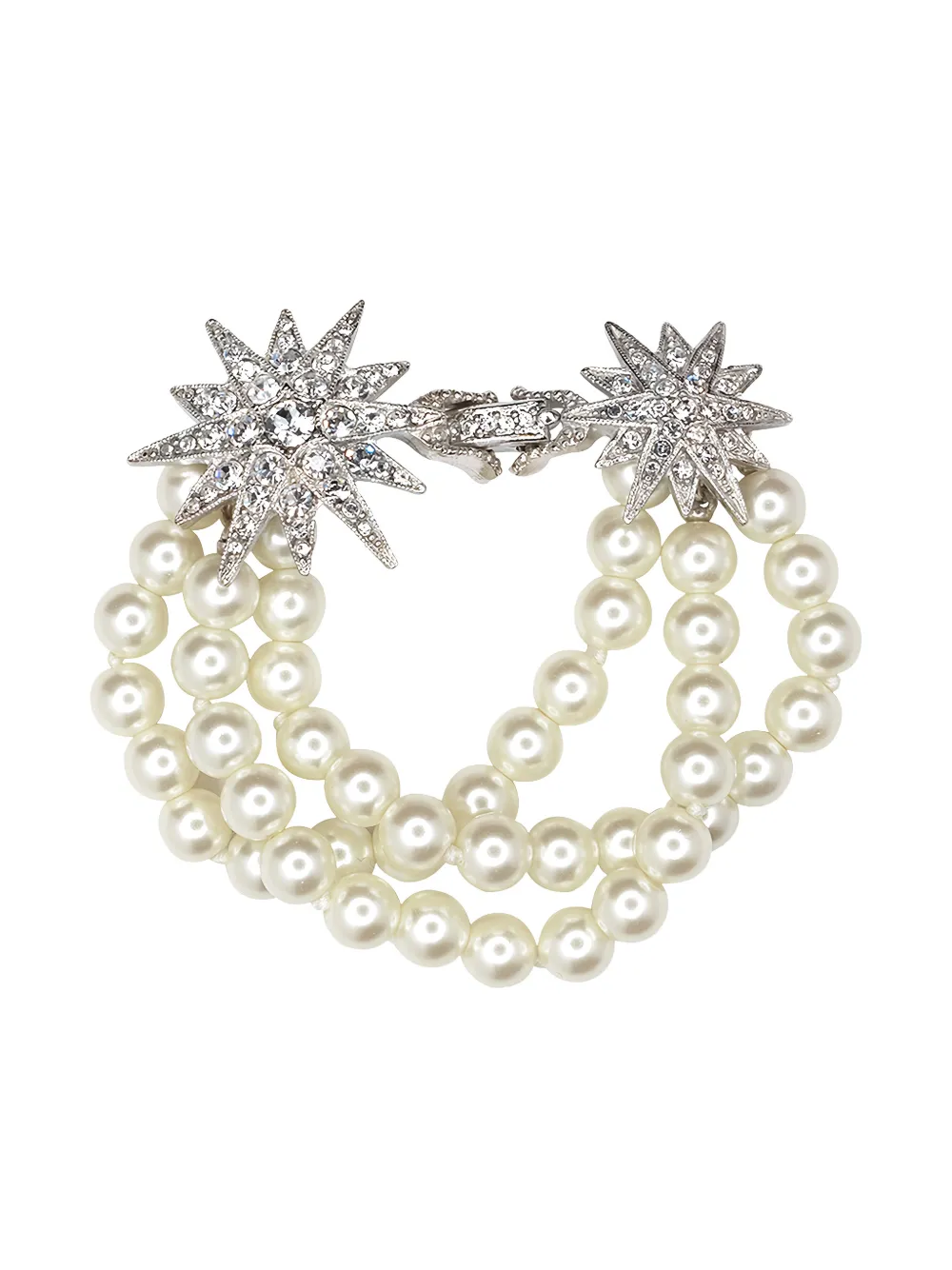 Kenneth Jay Lane star-detail bracelet - Argento