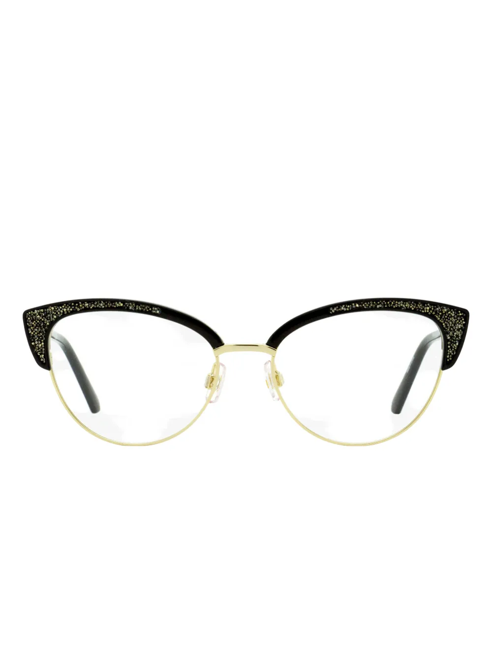 Swarovski Eyewear Sk5363 Glitter Cat-eye Glasses In Black