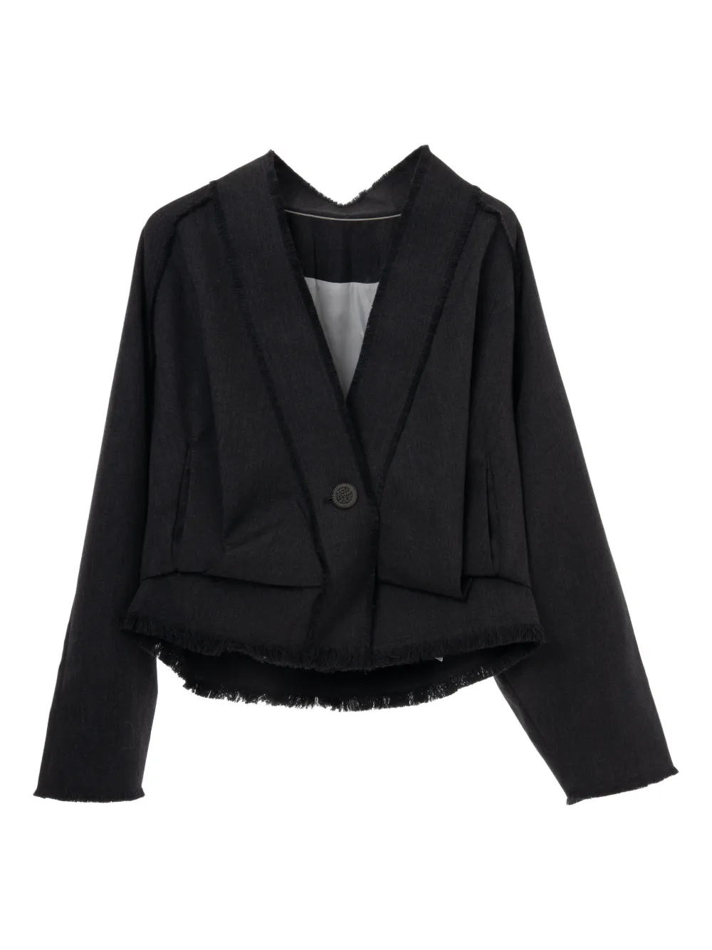 YANGKEHAN frayed jacket | Grey | Image 1