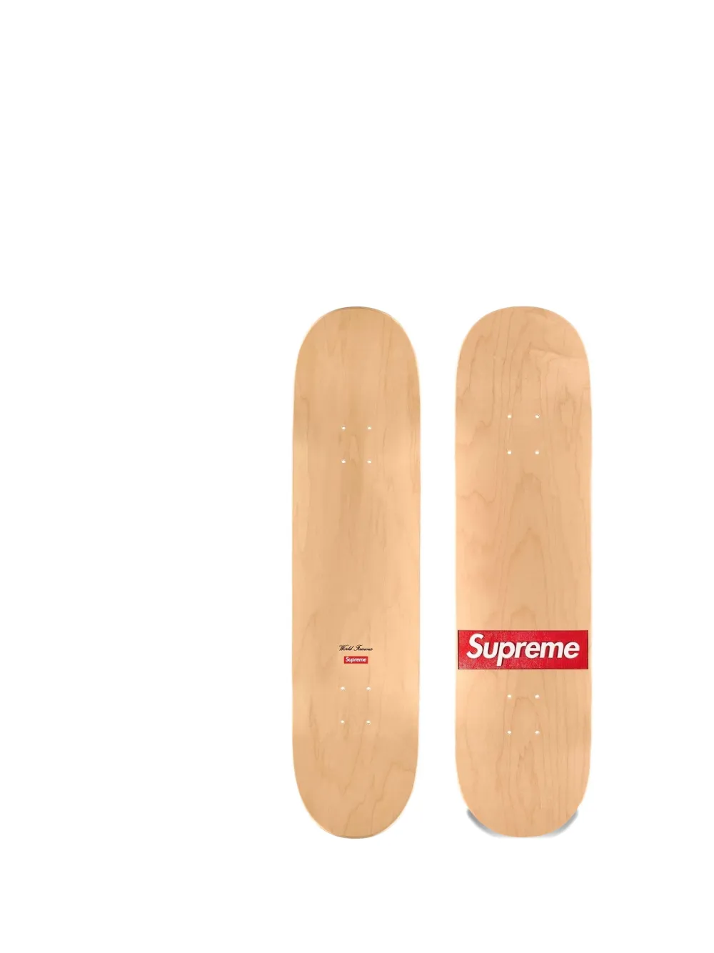 Supreme logo-print skateboard deck - Toni neutri