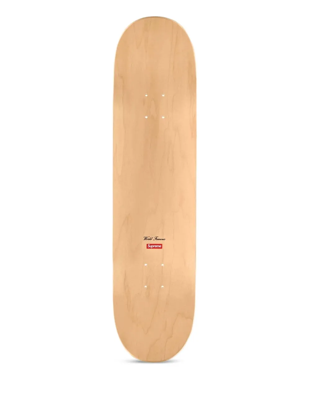 Supreme logo-print skateboard deck - Nude