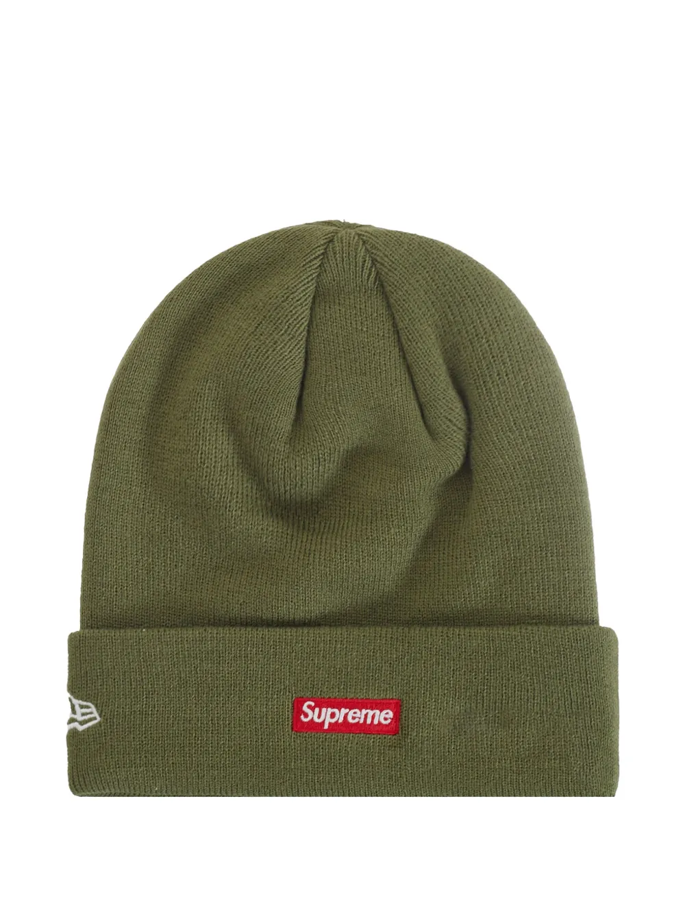 Supreme x New Era logo-patch beanie hat | verde | Image 1
