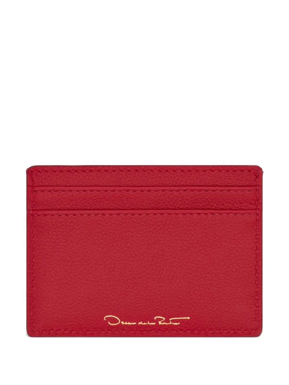 Oscar De La Renta Logo-detailed Card Holder In Red