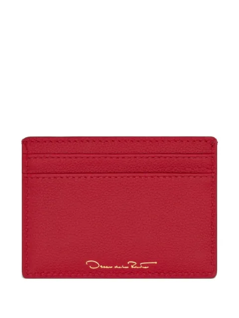 Oscar de la Renta logo-detailed card holder