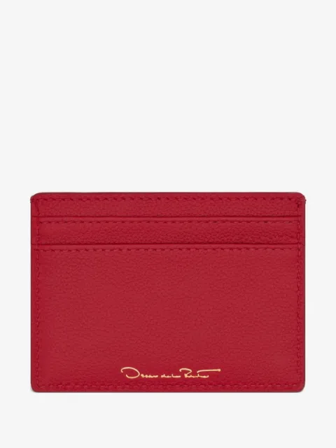 Oscar de la Renta logo-detailed card holder