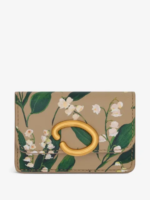 Oscar de la Renta tarjetero con estampado Lily of the Valley