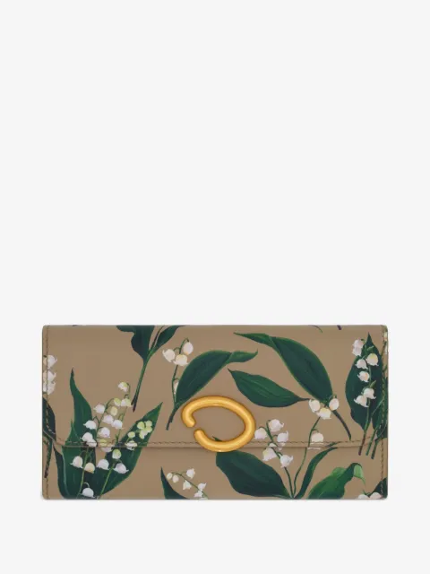 Oscar de la Renta  Lily of the Valley-printed Continental wallet