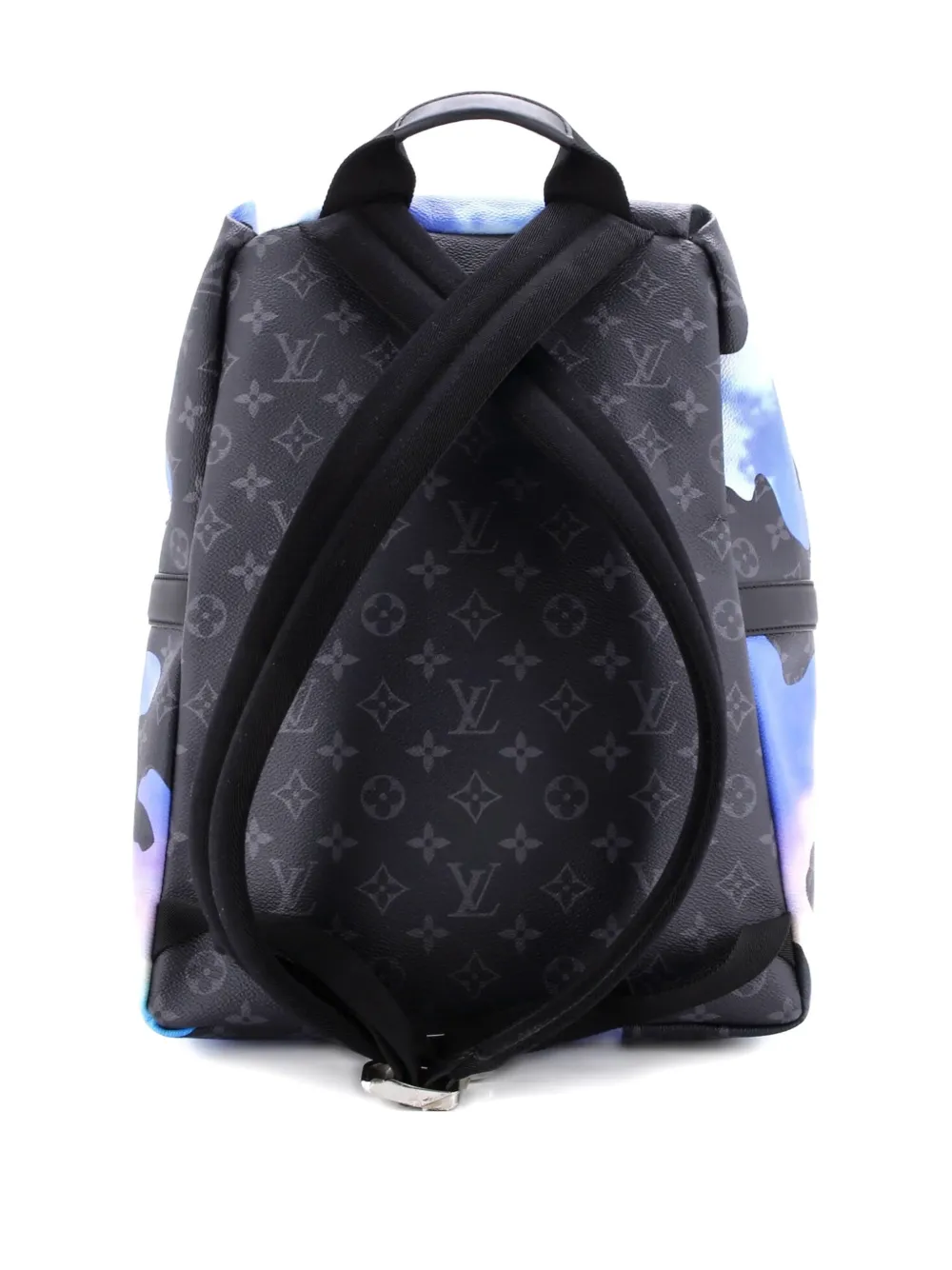 LOUIS VUITTON Pre-owned Discovery Nm Sunrise Monogram Eclipse Canvas Mm Backpack In Black