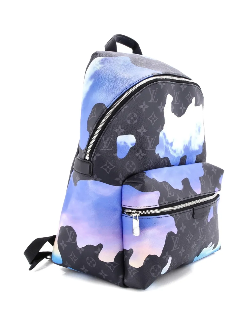 LOUIS VUITTON Pre-owned Discovery Nm Sunrise Monogram Eclipse Canvas Mm Backpack In Black