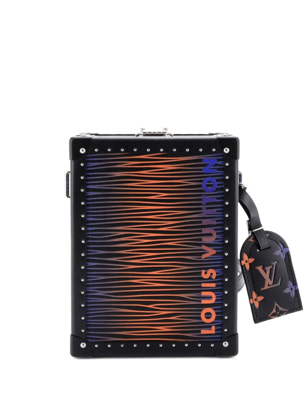 Pre-owned Louis Vuitton Vertical Clutch Box Logo Embossed Xl Epi Leather Shoulder Bag In Multi