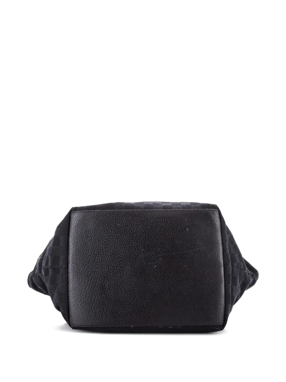 Pre-owned Gucci Web Zip Gg Canvas Large Tote Bag In Black