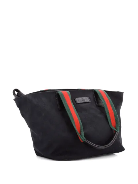 Gucci Pre-Owned Web Zip GG Canvas Large tote bag