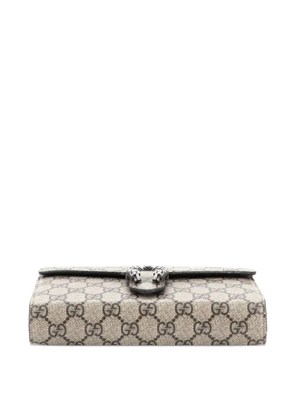 Pre-owned Gucci Dionysus Chain Wallet Gg Coated Canvas Small Crossbody Bag In Brown