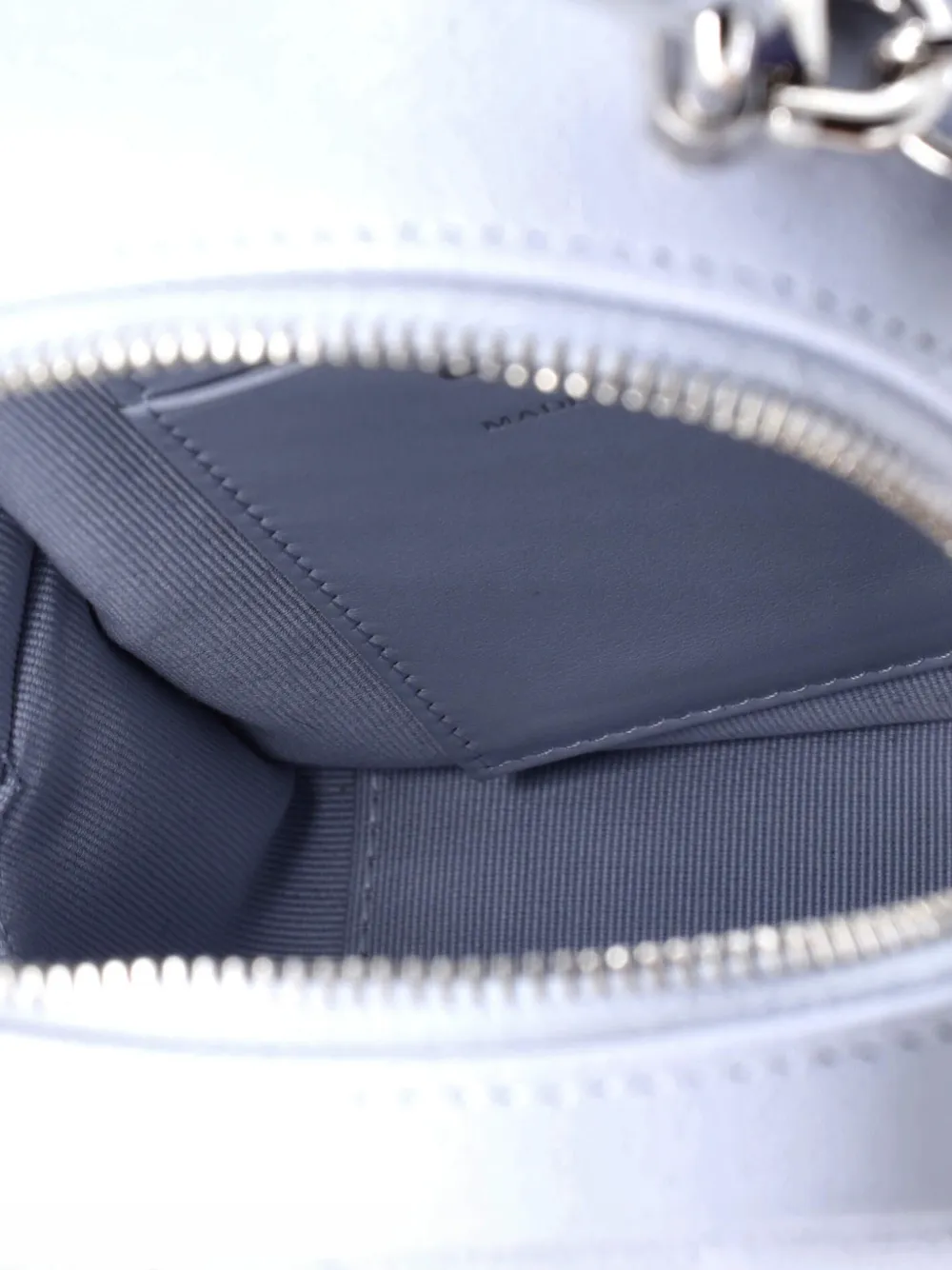 CHANEL Pre-owned Classic Cc Chain Pocket Quilted Caviar Mini Backpack In Blue