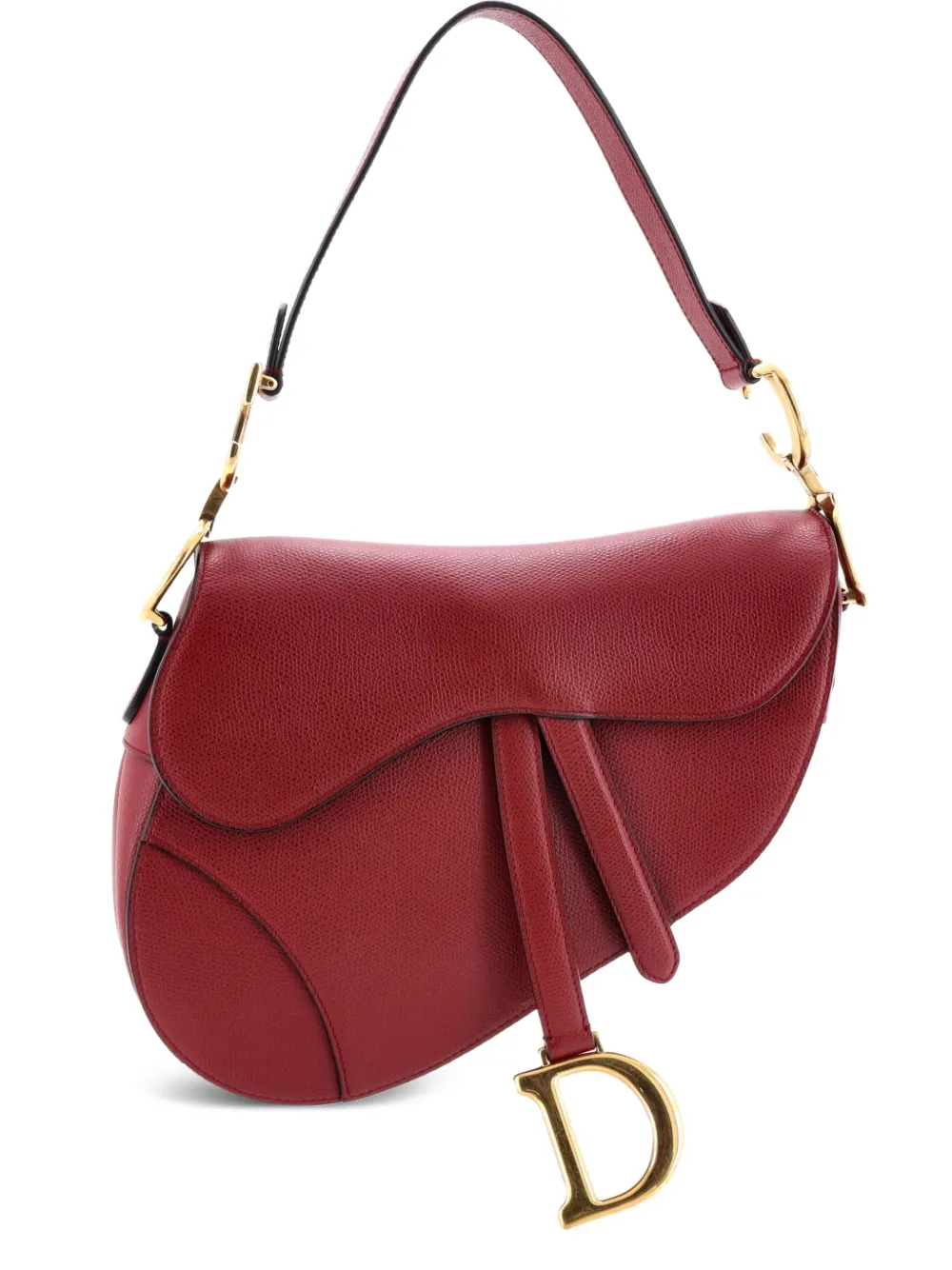 Christian Dior Pre-Owned Saddle Handbag Leather Medium shoulder bag - Rosso