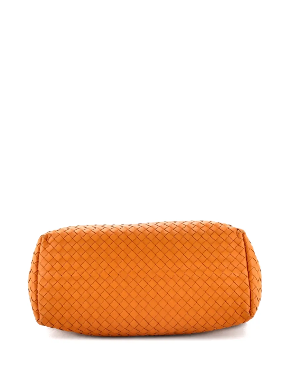 Pre-owned Bottega Veneta Bella Intrecciato Nappa Medium Tote Bag In Orange