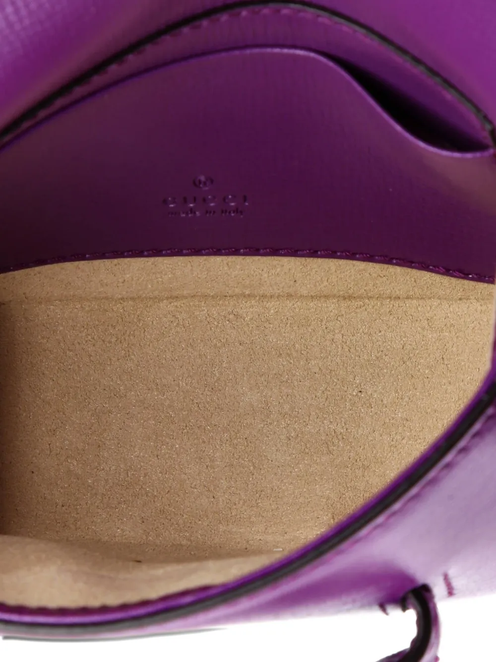 Pre-owned Gucci Horsebit 1955 Flap Wallet With Strap Leather Crossbody Bag In Purple