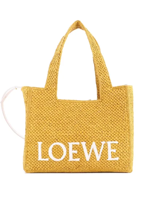 Loewe Pre-Owned Paula's Ibiza Logo Convertible Raffia Medium tote bag