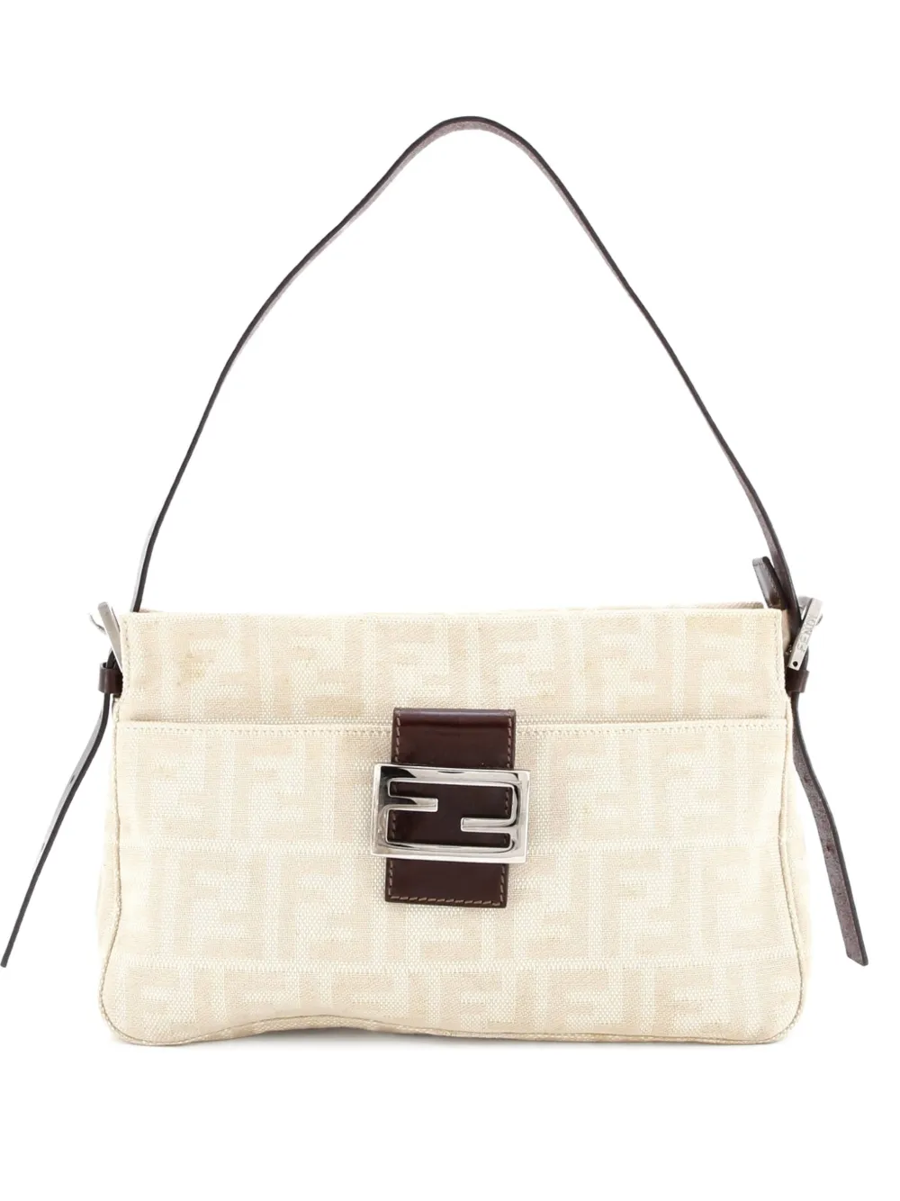 Fendi Pre-Owned Vintage Pocket Zucca Canvas Small shoulder bag - Toni neutri