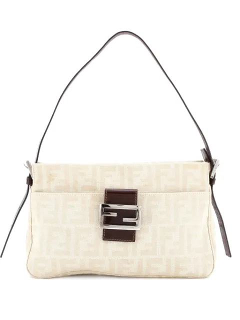 Fendi Pre-Owned Vintage Pocket Zucca Canvas Small shoulder bag