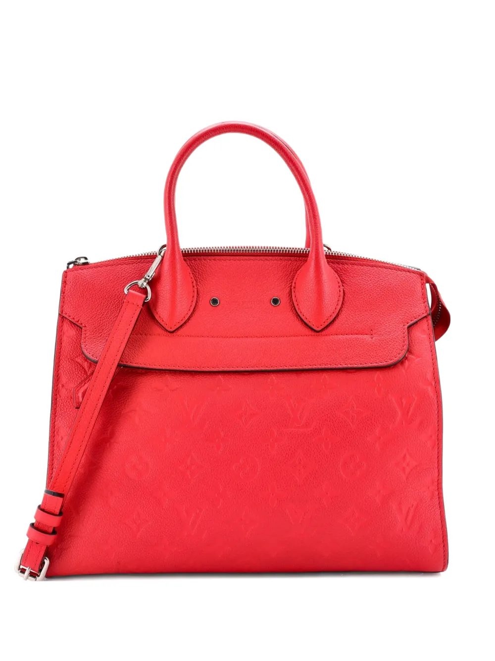 Louis Vuitton Pre-Owned Pont Neuf Handbag Monogram Empreinte Leather MM satchel - Rosso