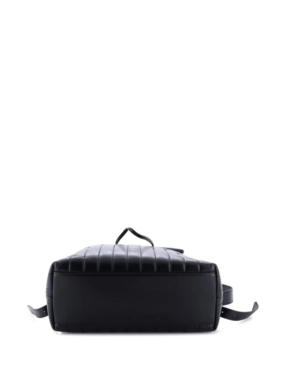 Pre-owned Saint Laurent Loulou Matelasse Chevron Leather Medium Backpack In Black